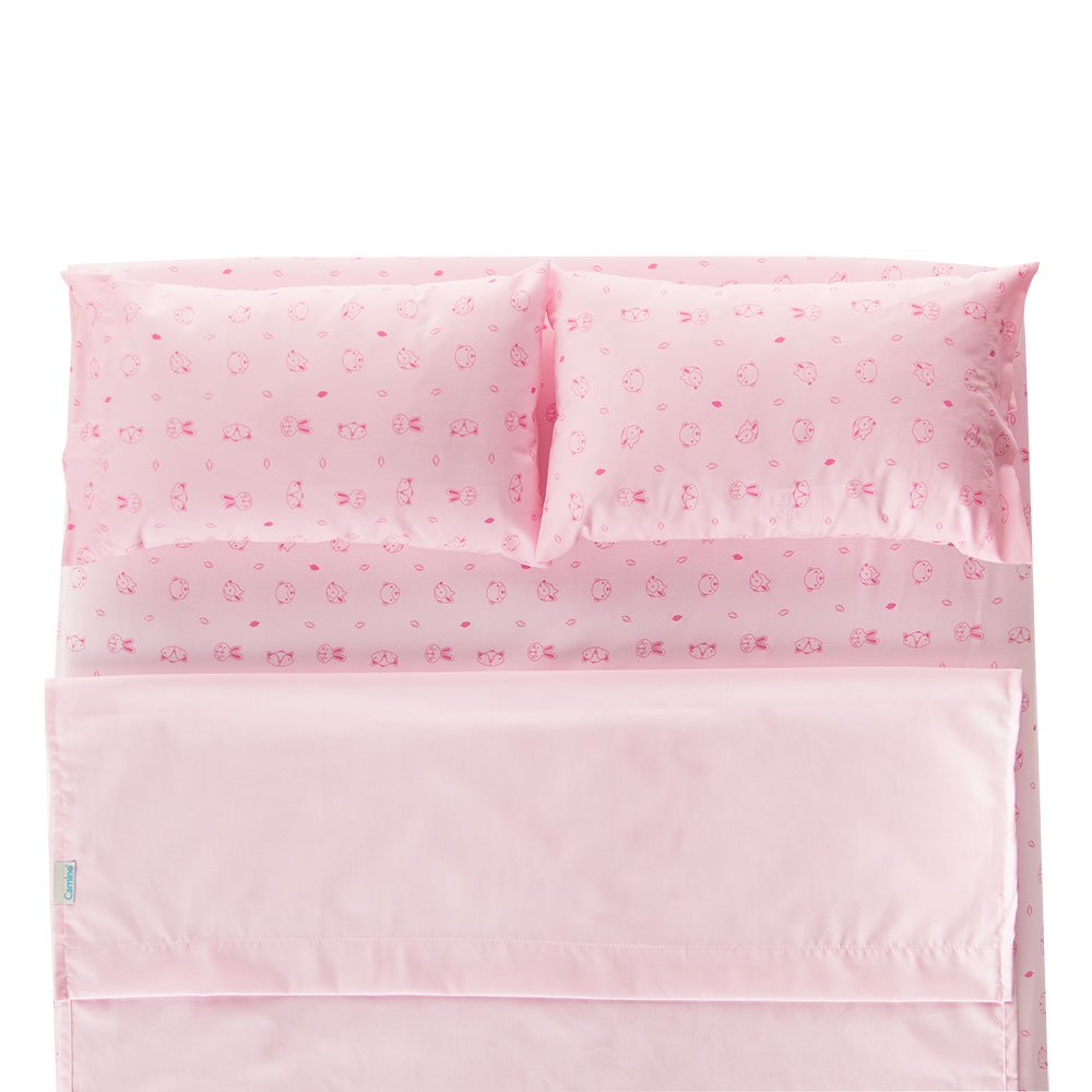 juego de sabanas estampadas para cuna rosa