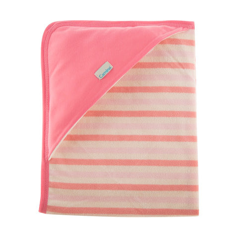 toalla pretenida con capucha rosado rayas