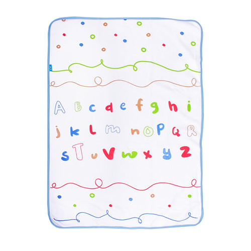 cobija estampada azul