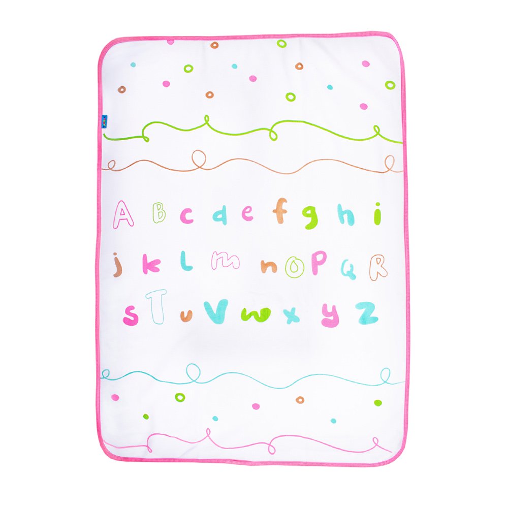 cobija estampada rosa