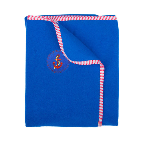 cobija con sesgo color azul