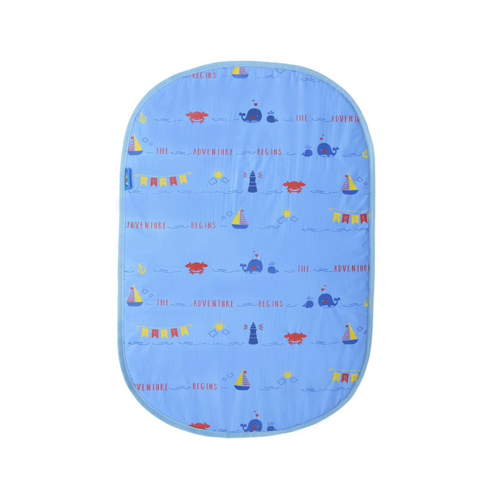 cambiador plastico azul print