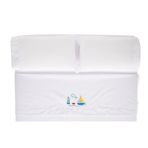 juego de sabanas para cuna 70 x 130 cm. diseno barco