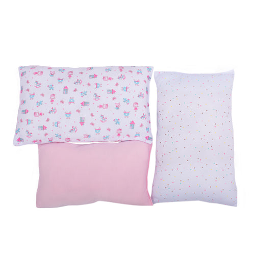 almohada set x 3 rosado