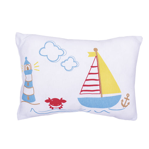 almohada estampada barcos