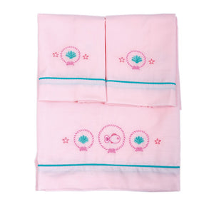 juego de sabanas para cama cuna color rosa marca camino