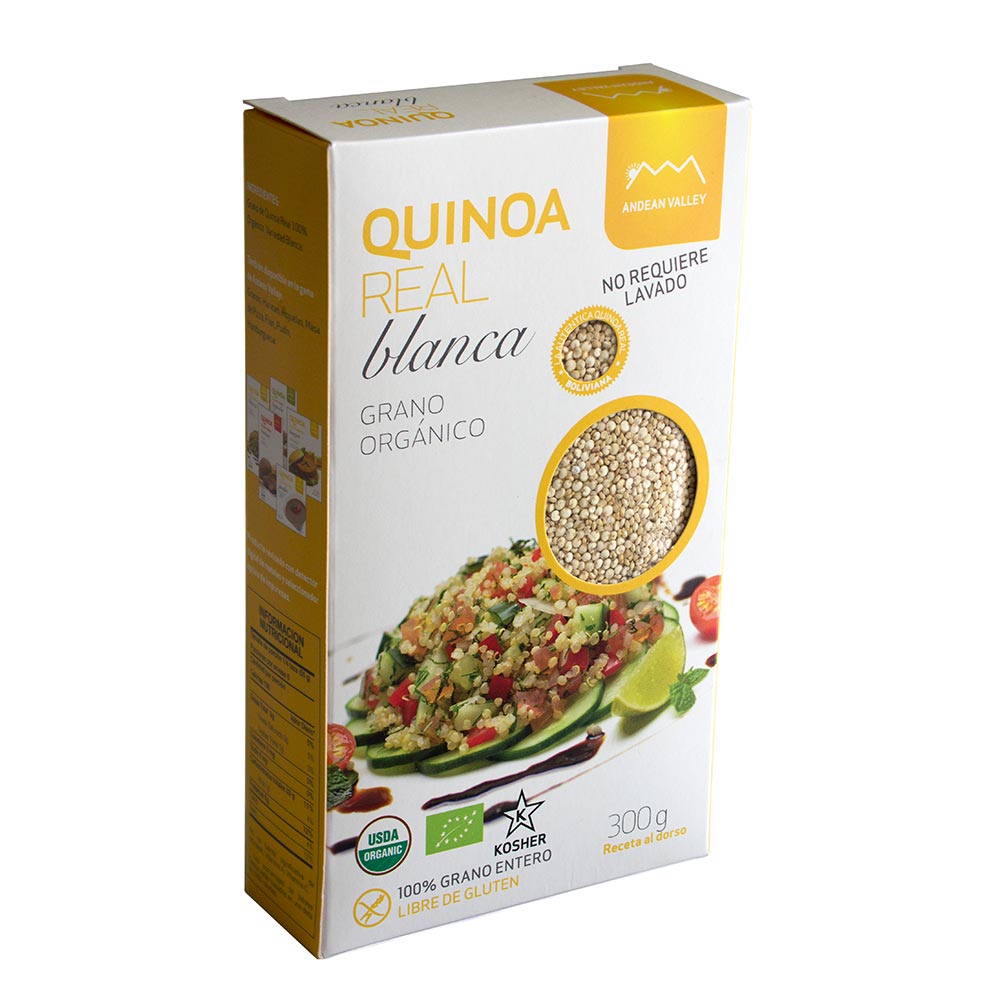 grano de quinoa real blanco