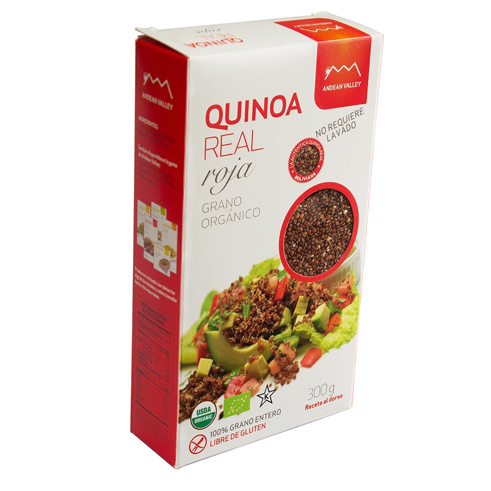 grano de quinoa real rojo