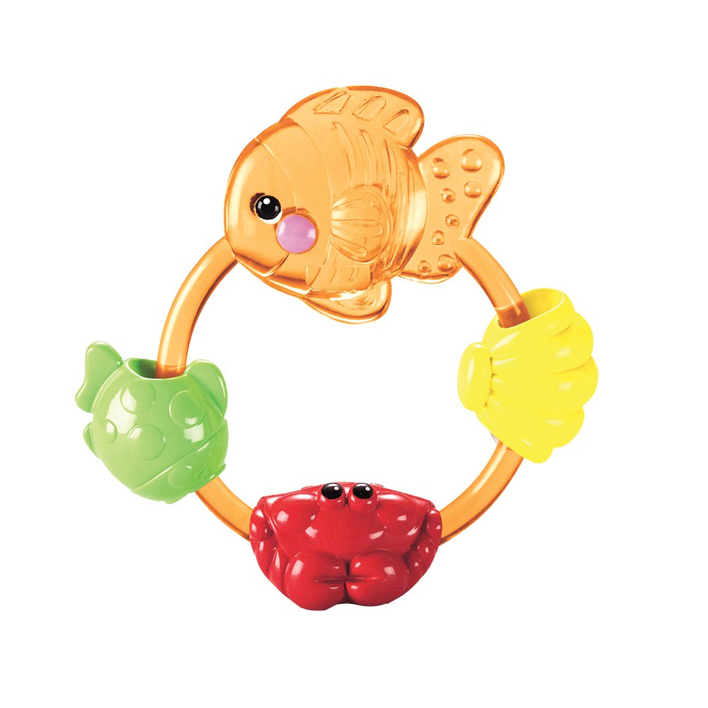 fisher price mordedor de anillo   pescado naranja
