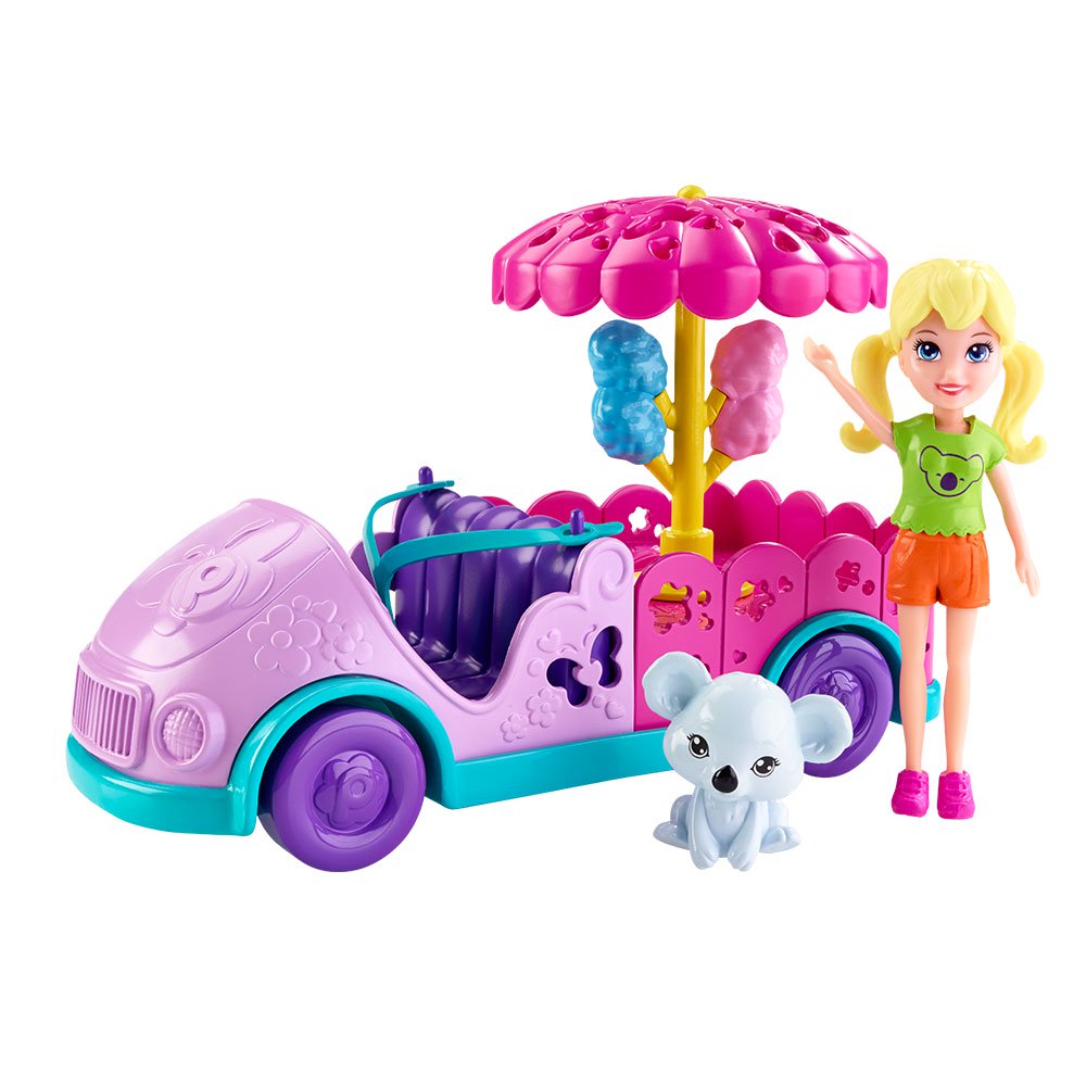 polly pocket  vehiculo de dulces