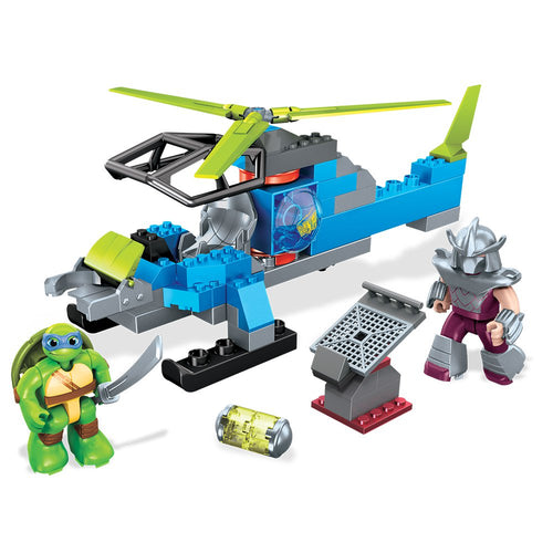 teenage mutant ninja turtles half shell heroes helicoptero ninja  74 piezas