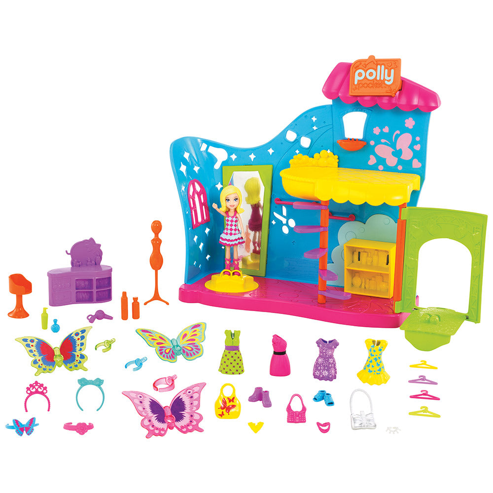 polly pocket  salon modas de mariposa