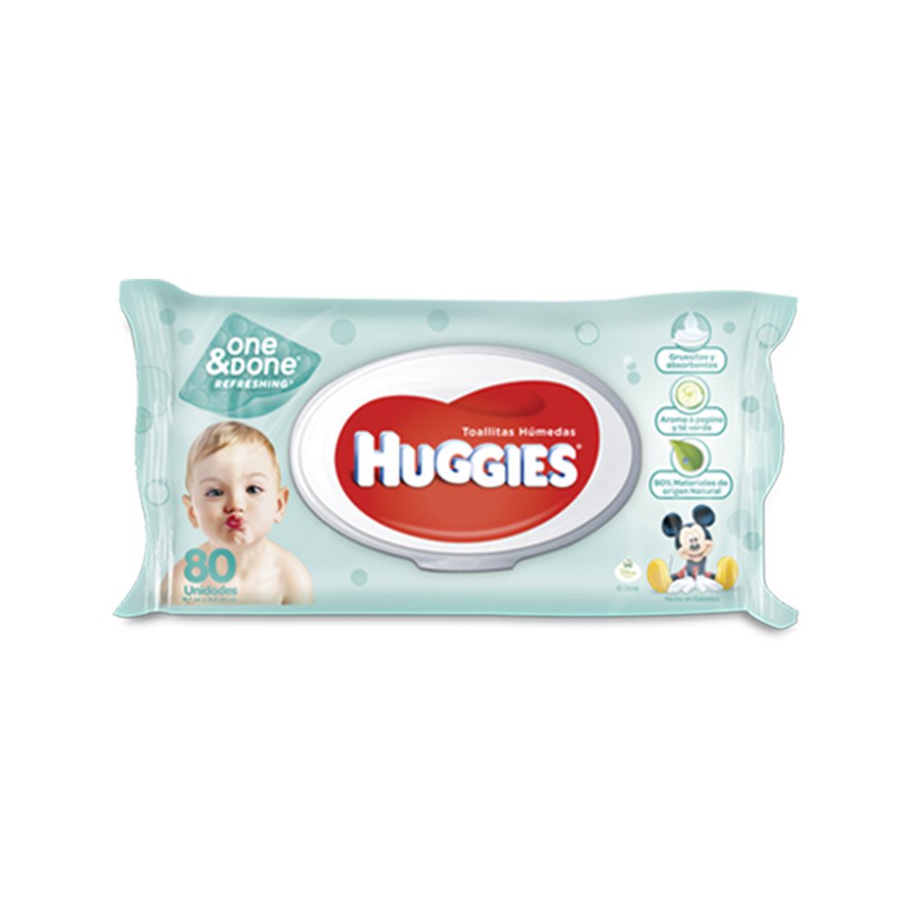 toallitas humedas   80 huggies oneydone   unisex