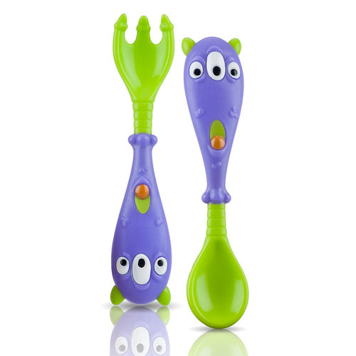 tenedor y cuchara nuby monstruos