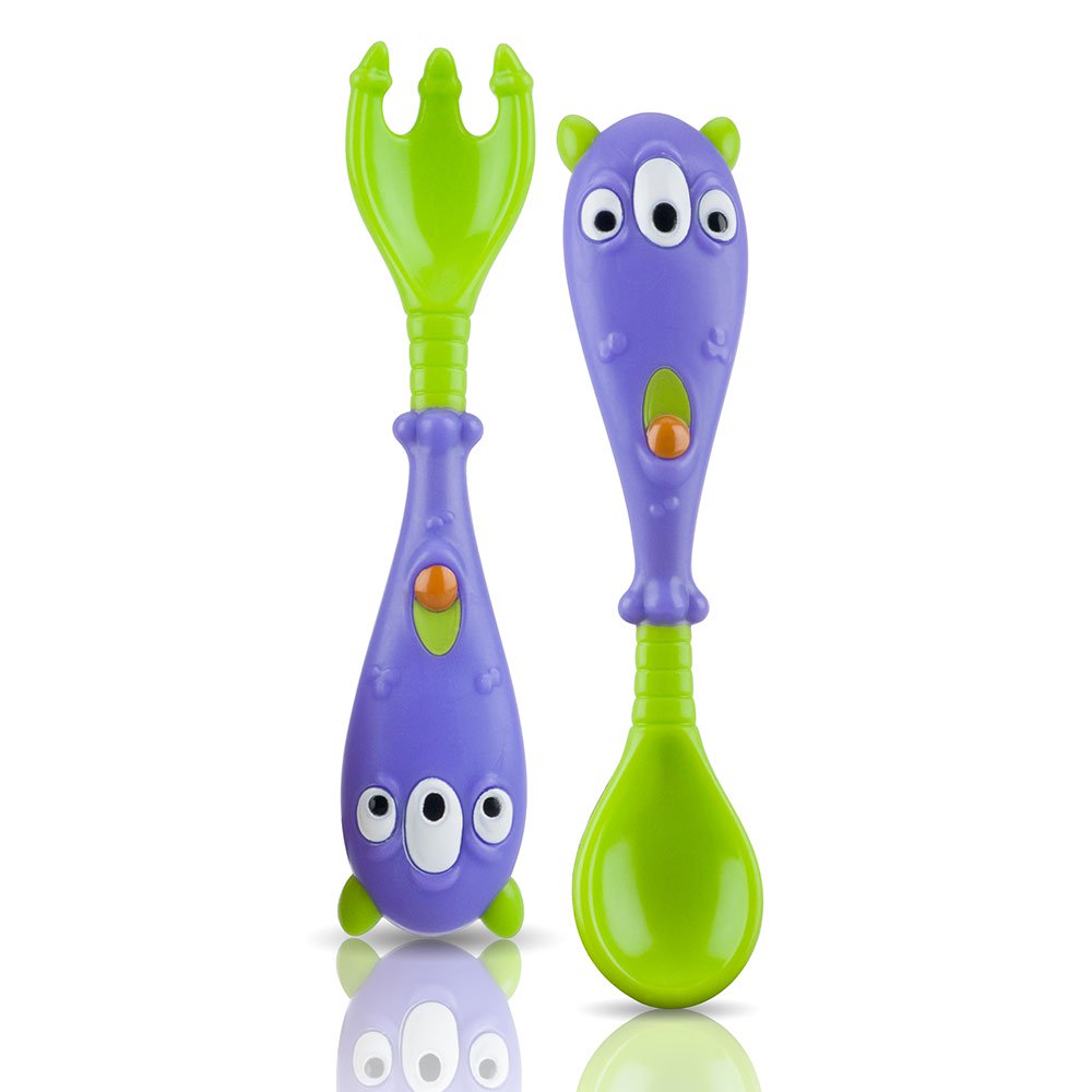 tenedor y cuchara nuby monstruos
