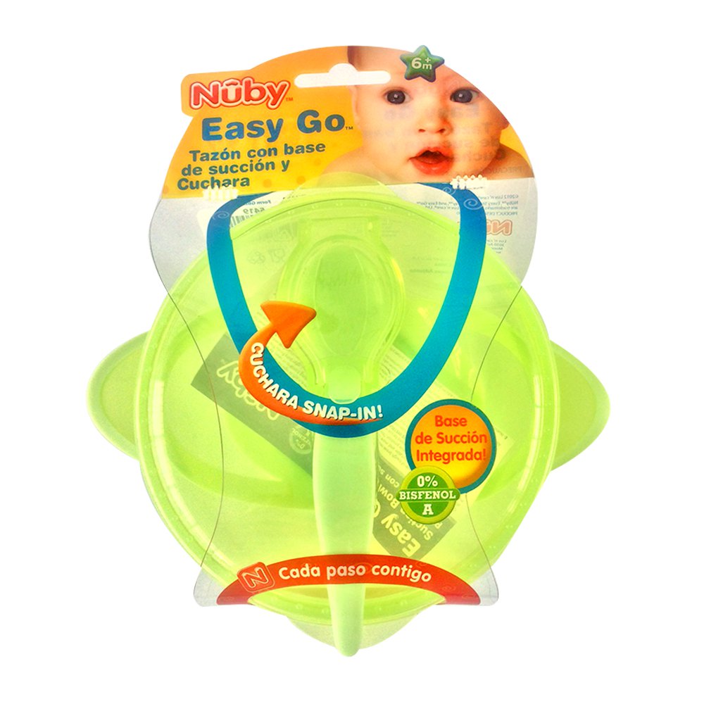 portacomida nuby con cuchara   verde