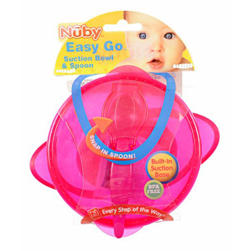 portacomida nuby con cuchara   fucsia