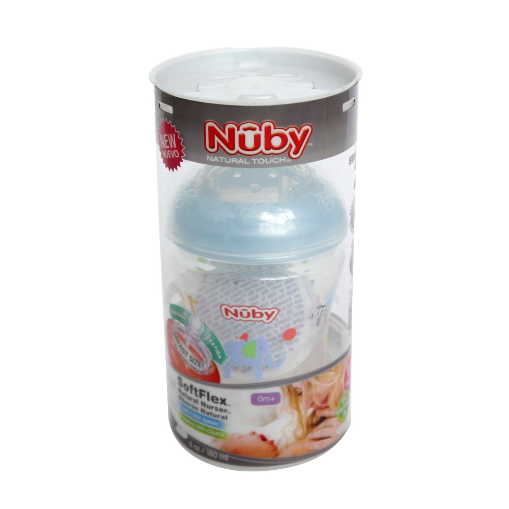 biberon nuby x180ml  azul