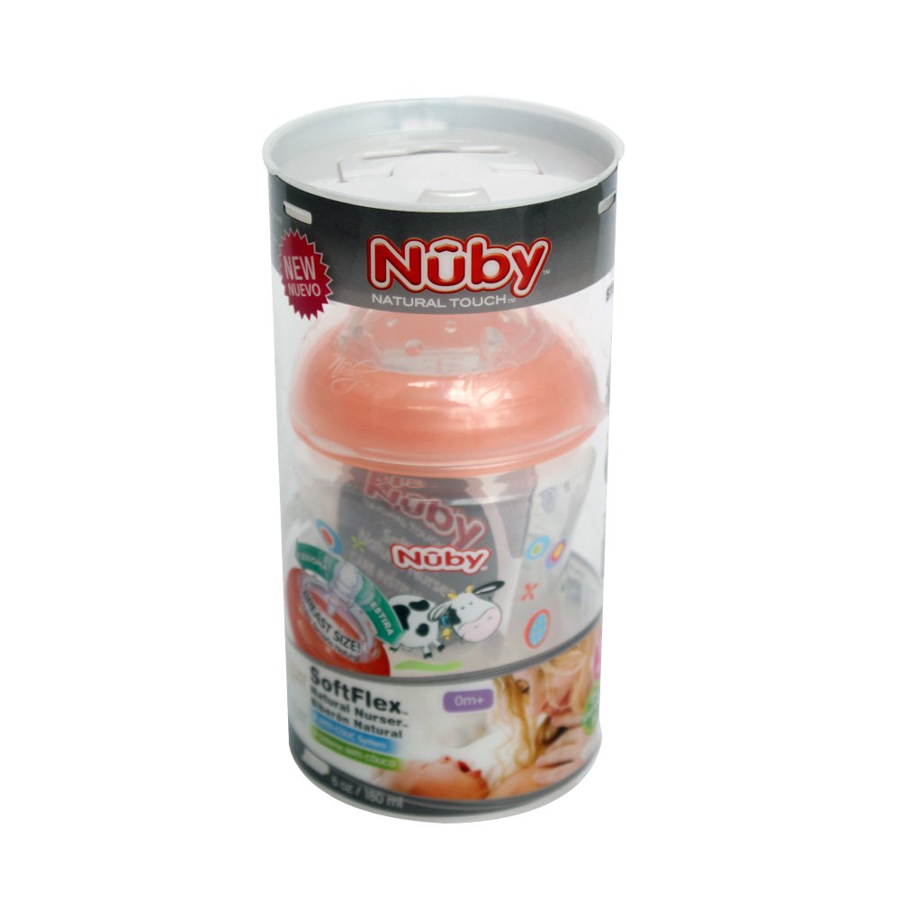 biberon nuby x180ml  salmon