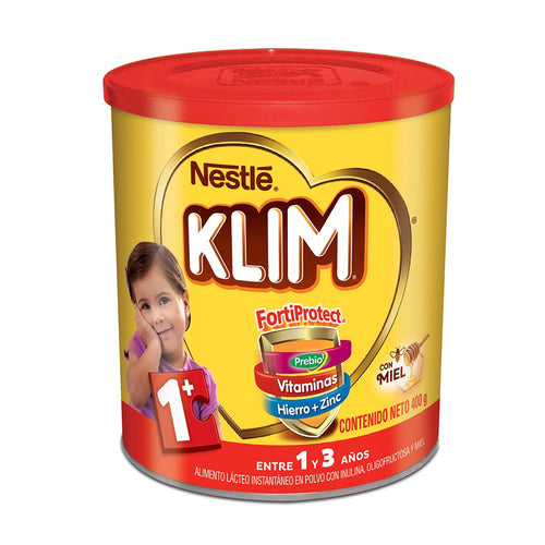 alimento lacteo klim fortiprotect con miel 1    lata 400grs