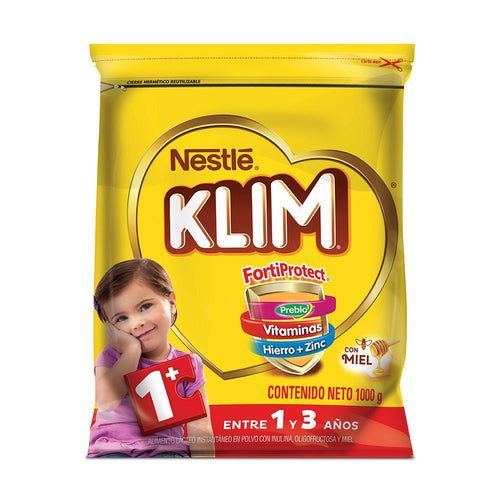 alimento lacteo klim fortiprotect con miel 1    bolsa 1000grs