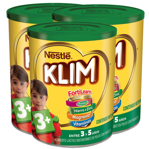 paga 2 lleva 3   alimento lacteo klim fortiprotect 3    lata 900grs