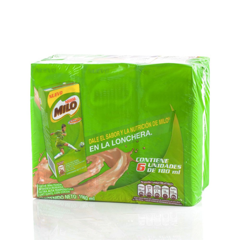 milo leche achocolatada caja x 6