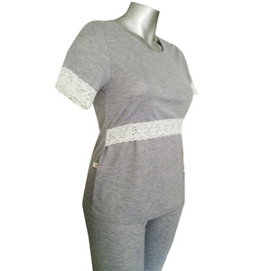 pijama pantalon con encaje