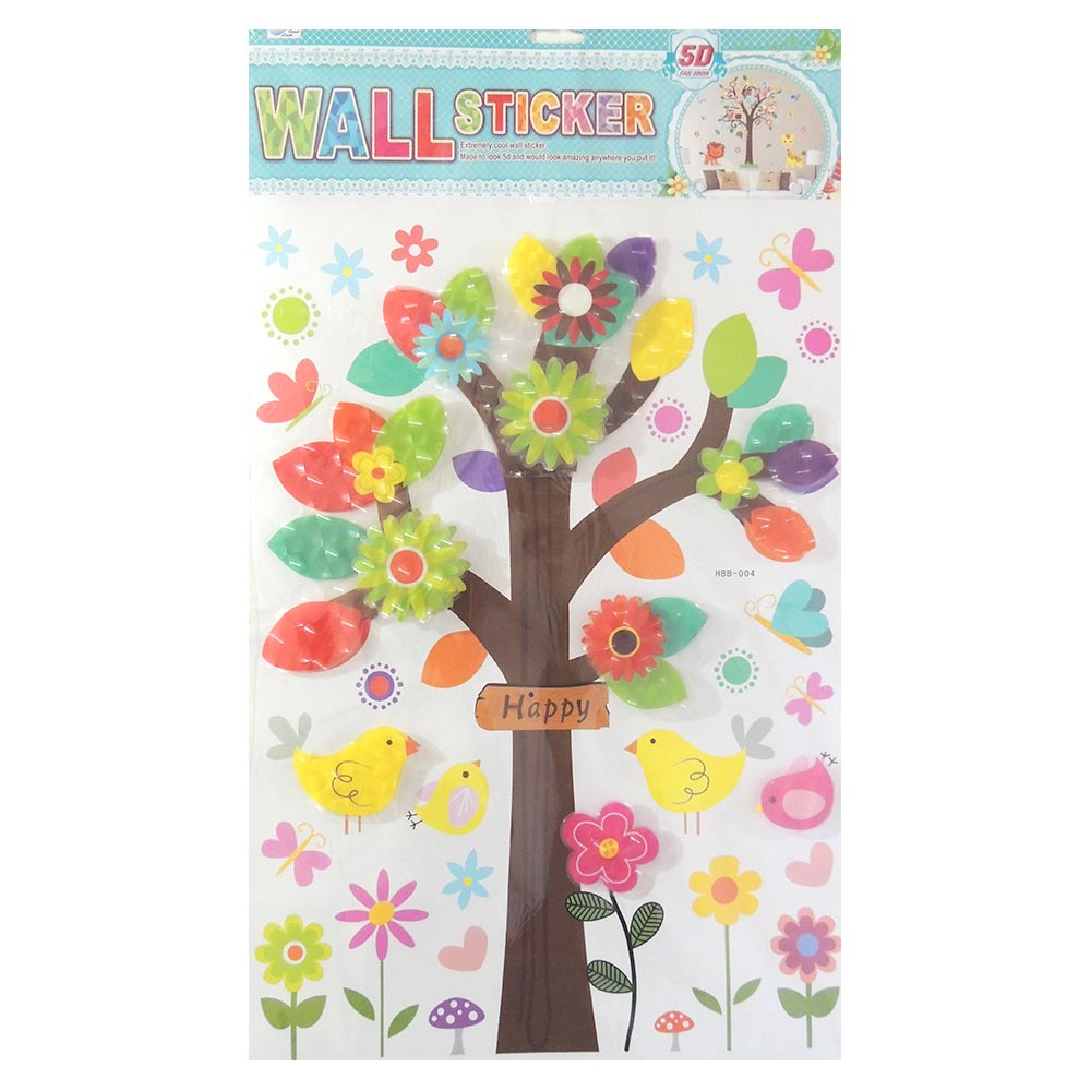 vinilo autoadhesivo   arbol  happy