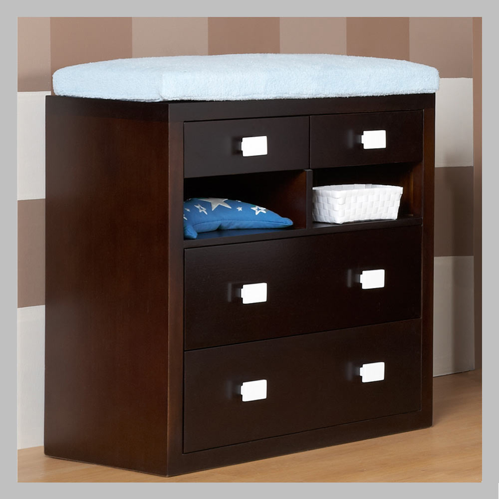 cajonero cambiador en madera wengue