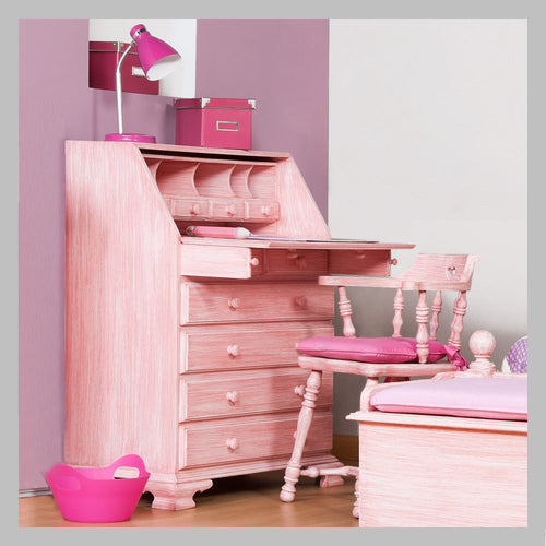 escritorio secretere rosado con disenno clasico para ninna