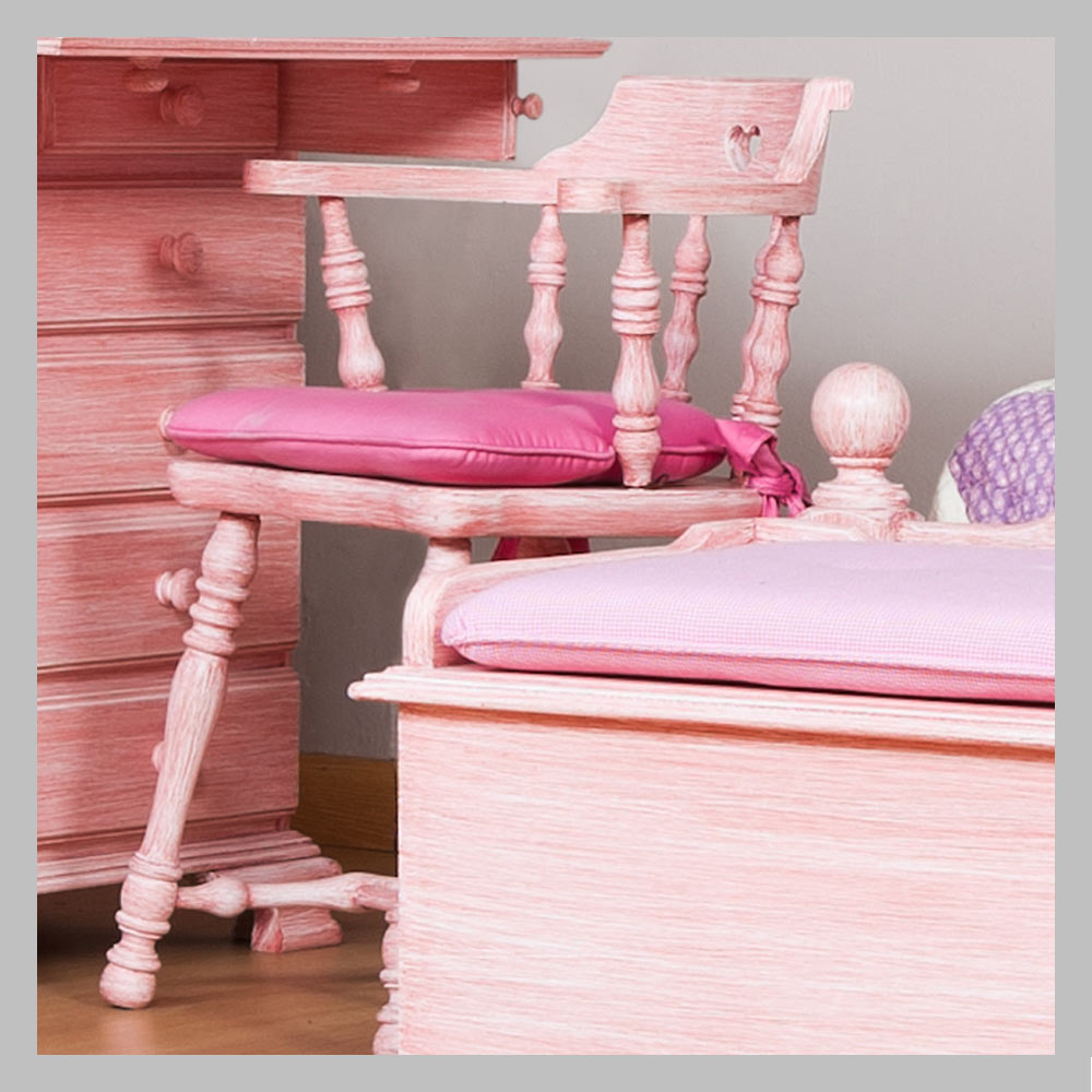 silla con brazos rosada para ninna