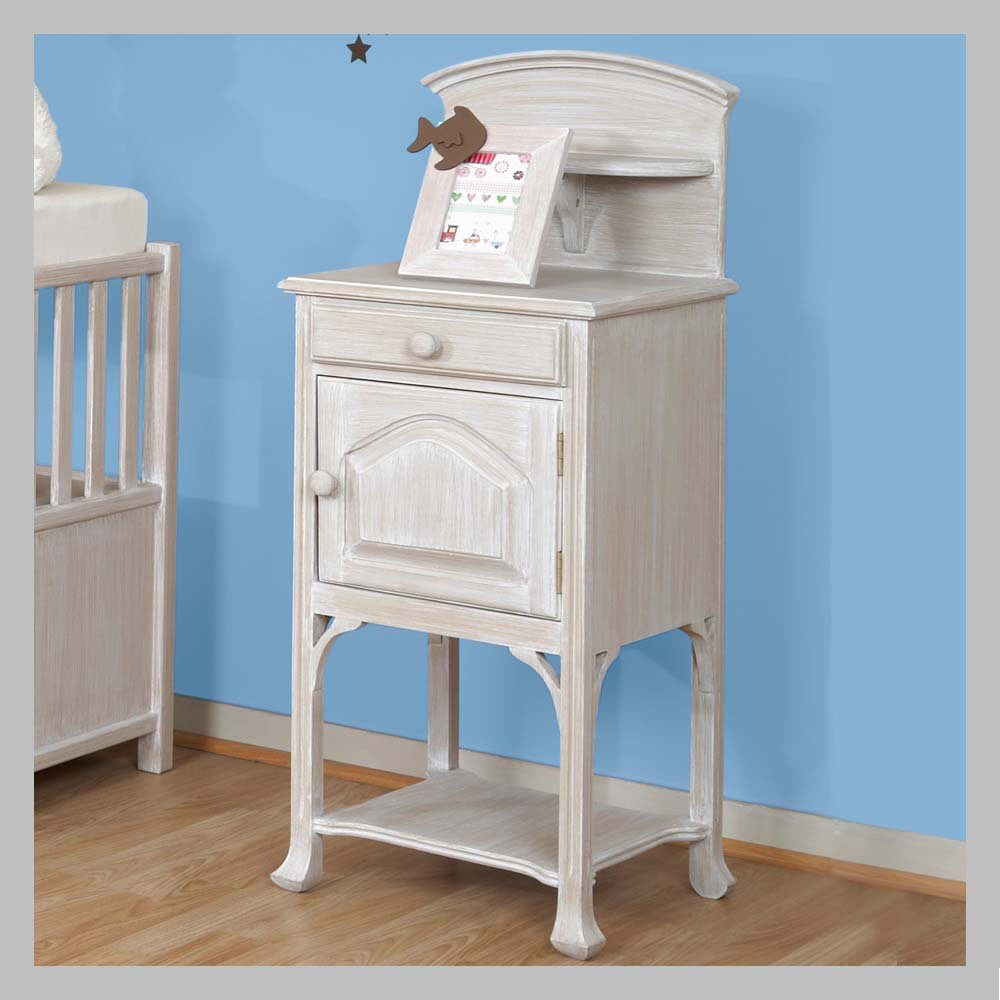 mesa de noche con espaldar