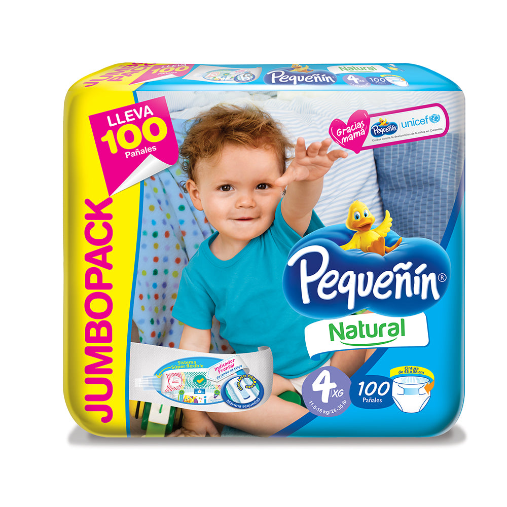 panales pequenin natural acolchadito etapa 4 paq 100