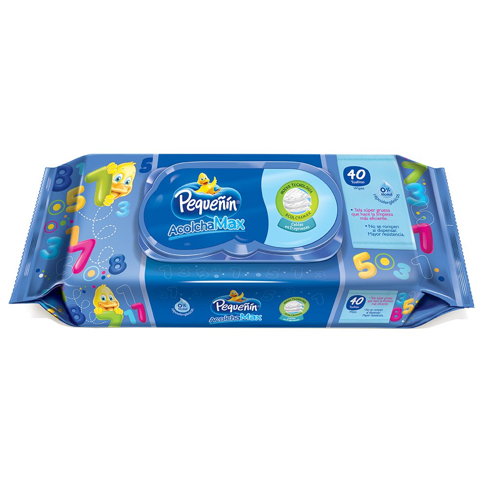 toallitas humedas  acolchamax con tapa x40   pequenin
