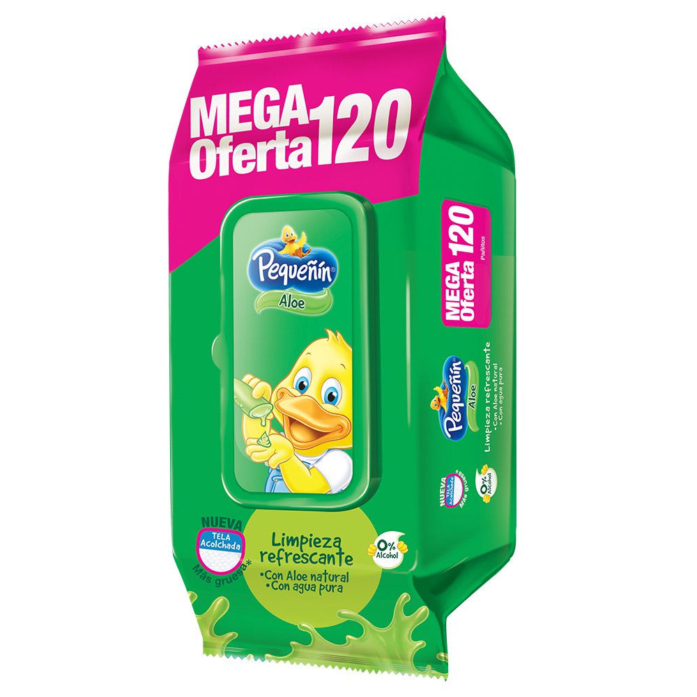 toallitas humedas  aloe x120   pequenin