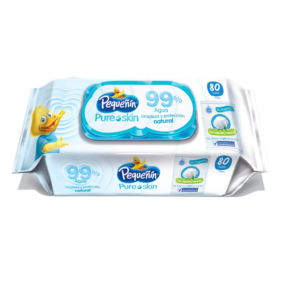 toallitas humedas  pure skin x80u   pequenin