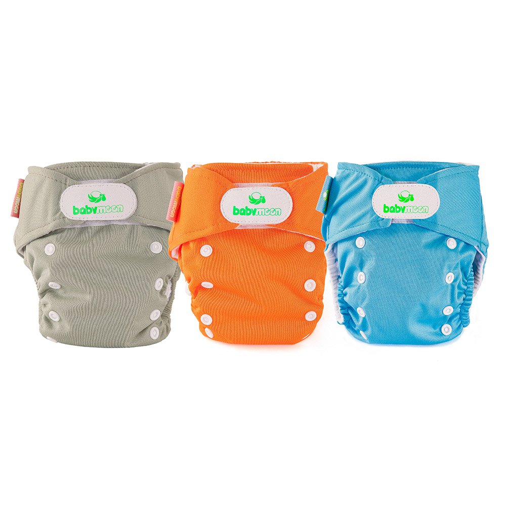 pack x3 panales ecobabymoon unitono   beige  naranja y azul