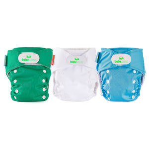 pack x3 panales ecobabymoon unitono   verde  blanco y azul