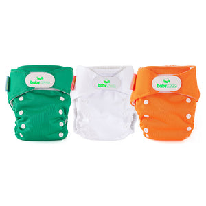 pack x3 panales ecobabymoon unitono   verde  blanco y naranja