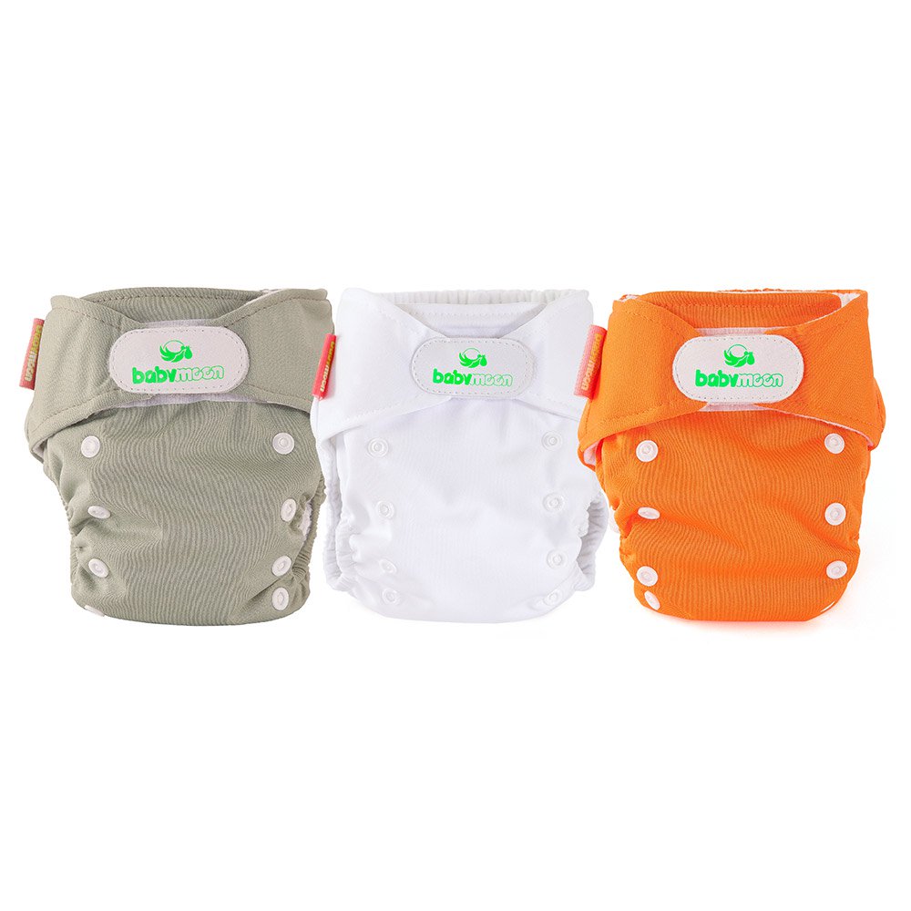 pack x3 panales ecobabymoon unitono   beige  blanco y naranja
