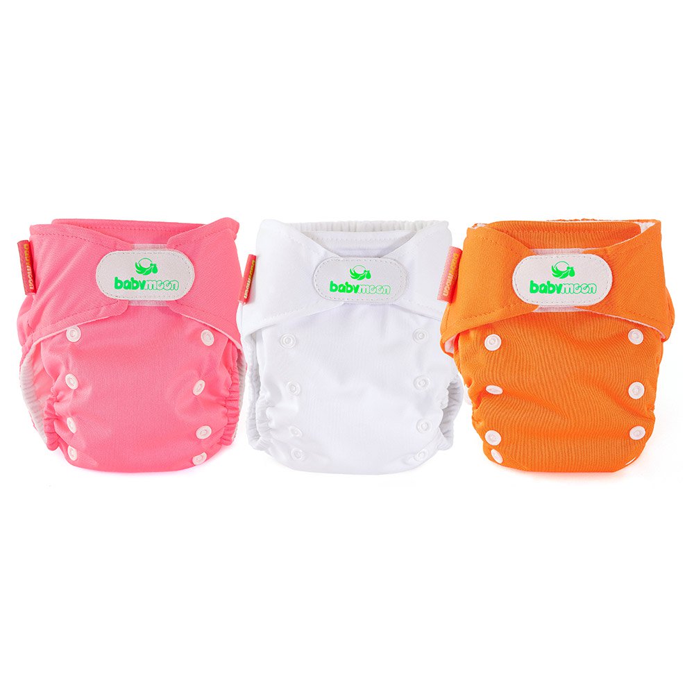 pack x3 panales ecobabymoon unitono   rosado  blanco y naranja