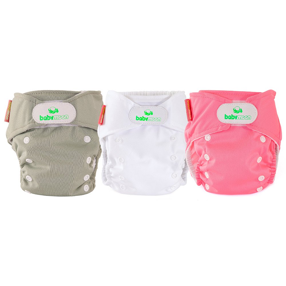 pack x3 panales ecobabymoon unitono   beige  blanco y rosado