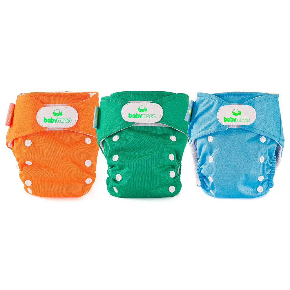 pack x3 panales ecobabymoon unitono   naranja  verde y azul