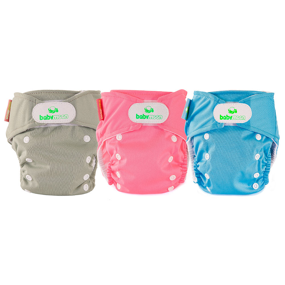 pack x3 panales ecobabymoon unitono   beige  rosado y azul