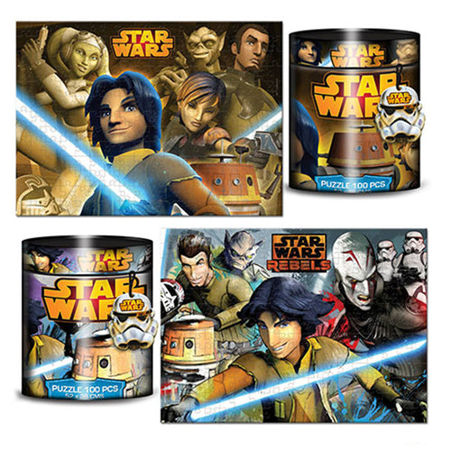 rompecabezas 100 pz 2 modelos star war tarro