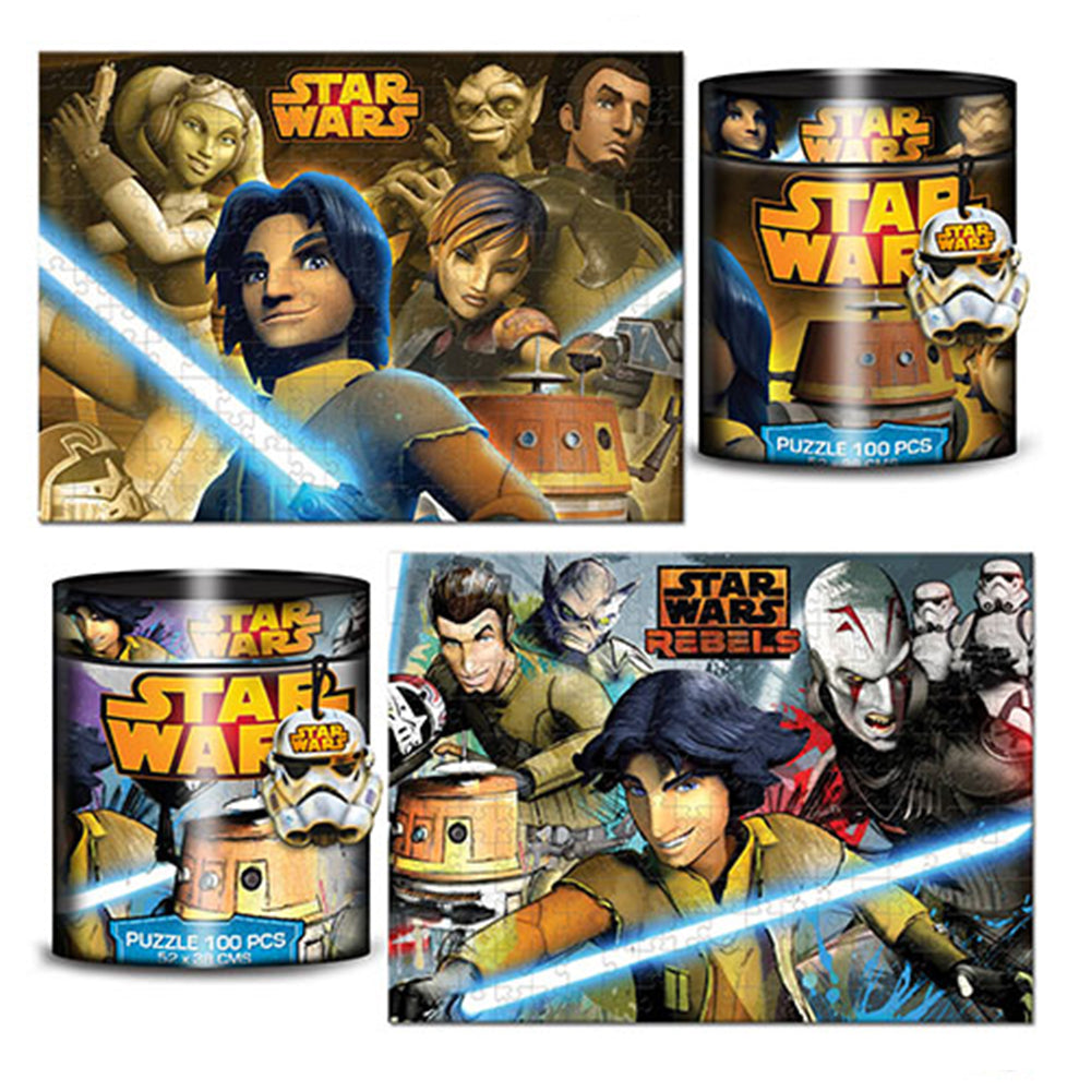 rompecabezas 100 pz 2 modelos star war tarro