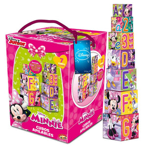 cubos apilables de carton minnie   7 cubos