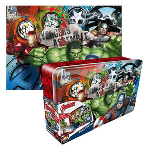 rompecabezas 150 piezas avengers caja metalica