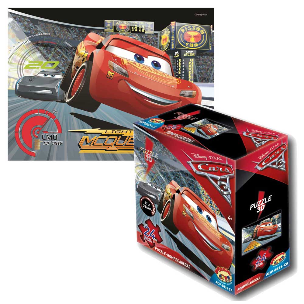 rompecabezas super 3d 24 piezas cars 3